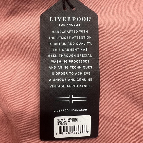 Liverpool Shorts Mens 32 Salmon Modern Fit Stretch Chino Casual Summer LG601DC - Picture 9 of 13